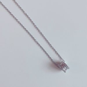Violet Harper - Silver Pave Loop Necklace